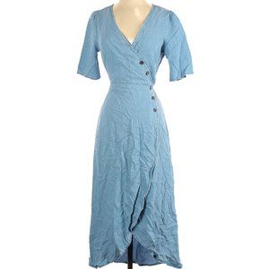 GAP wrap denim lyocell midi long dress